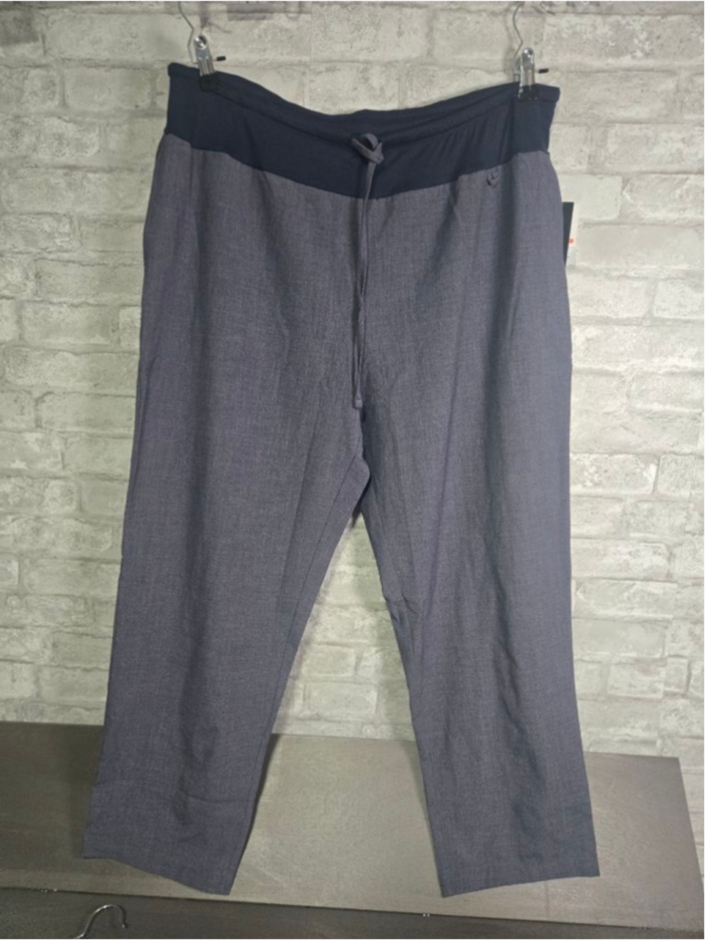 Women's Cuddl Duds Straight Leg Scrubs Pants XLP Blue Navy
